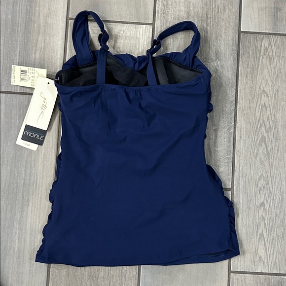 Profile by Gottex Women's Standard Sweetheart Cup Sized Tankini Top Swimsuit - Picture 6 of 7